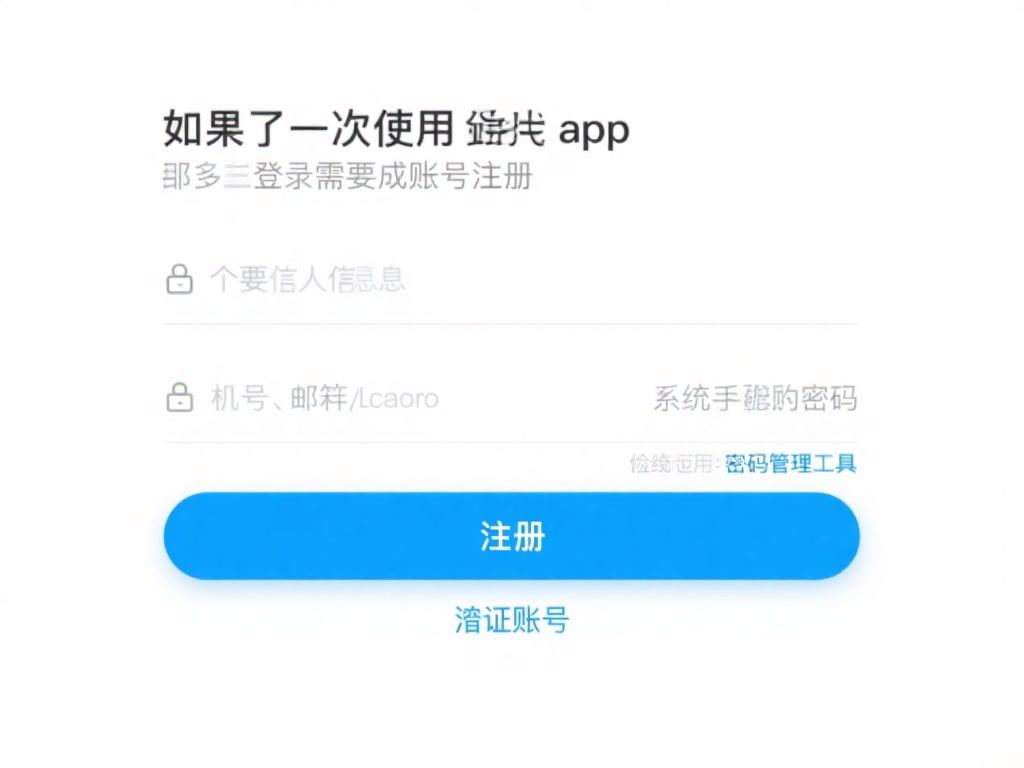 如果你是第一次使用这款应用，那么在登录前需要完成账