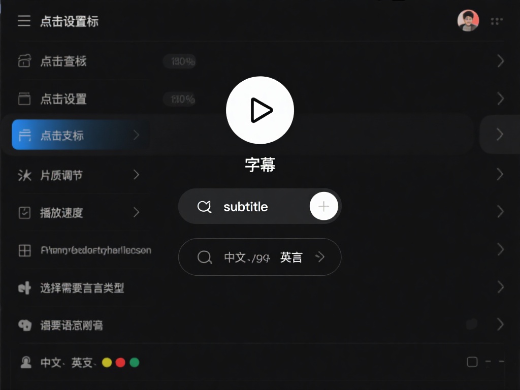 第二步：找到字幕选项
点击设置图标后，你会看到多